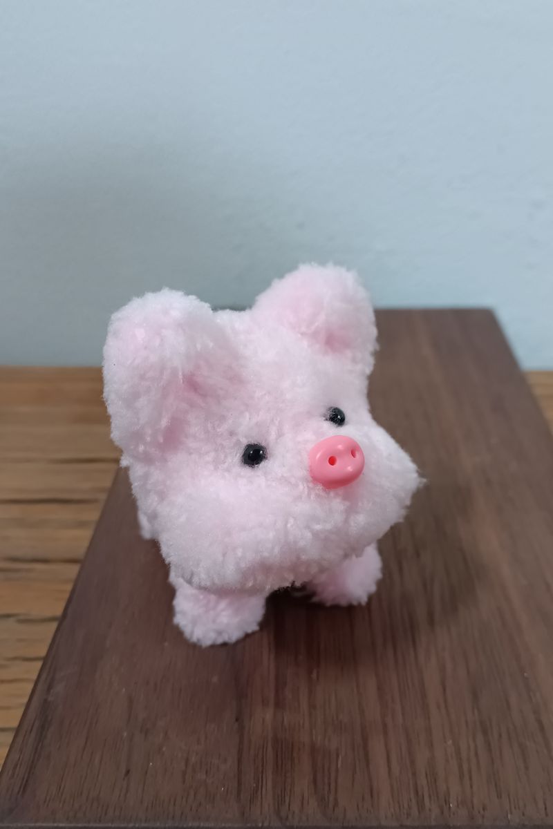 Handmade Pipe Cleaner Pig (Pink and White)