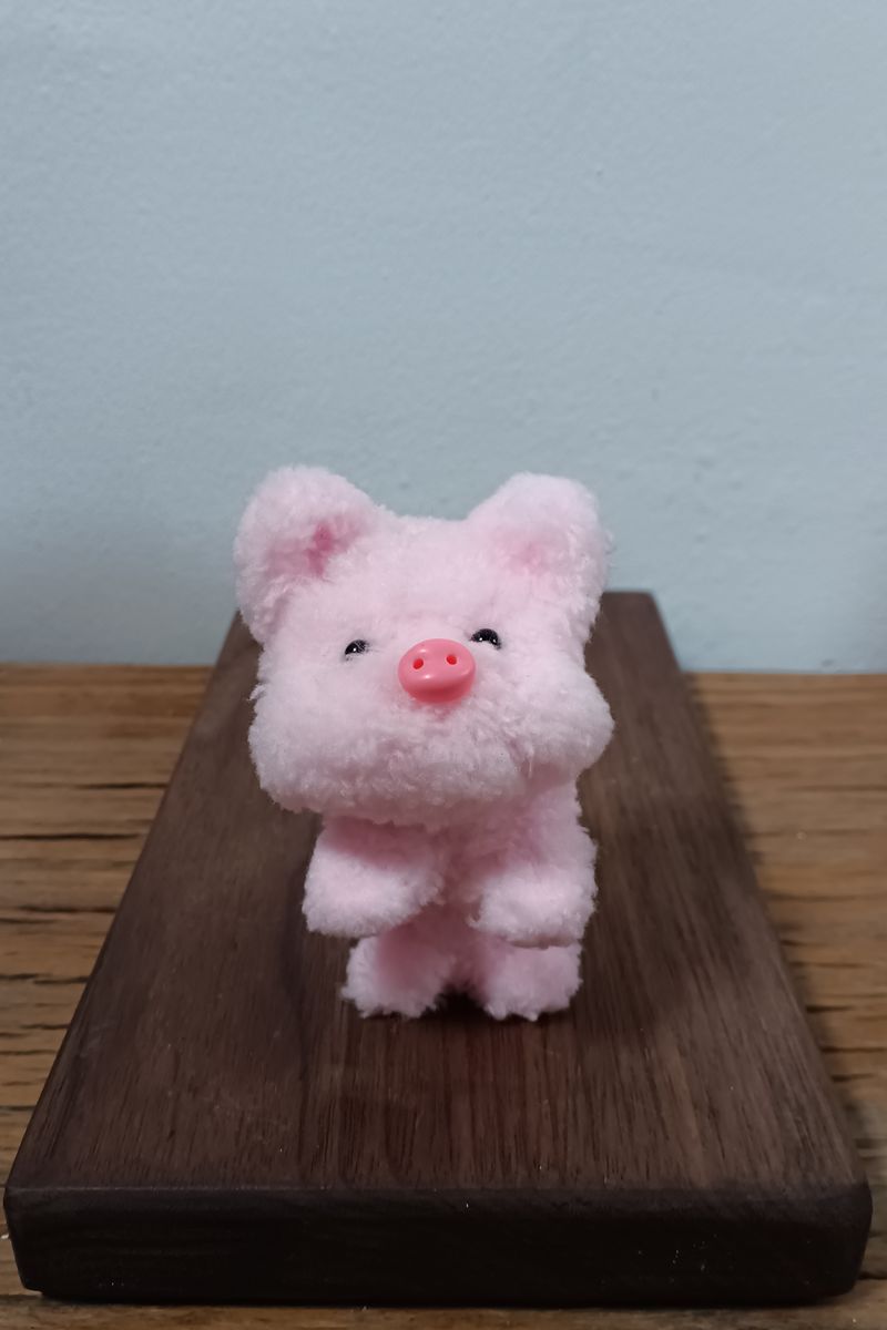 Handmade Pipe Cleaner Pig (Pink and White)