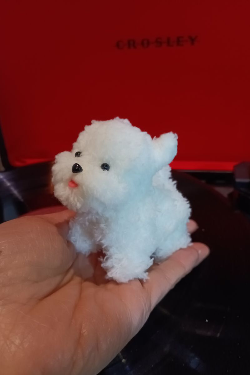 Handmade Large Pipe Cleaner Coral Fleece Dog