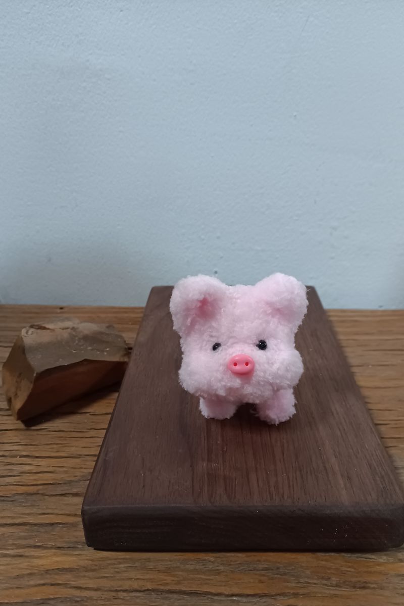 Handmade Pipe Cleaner Pig (Pink and White)