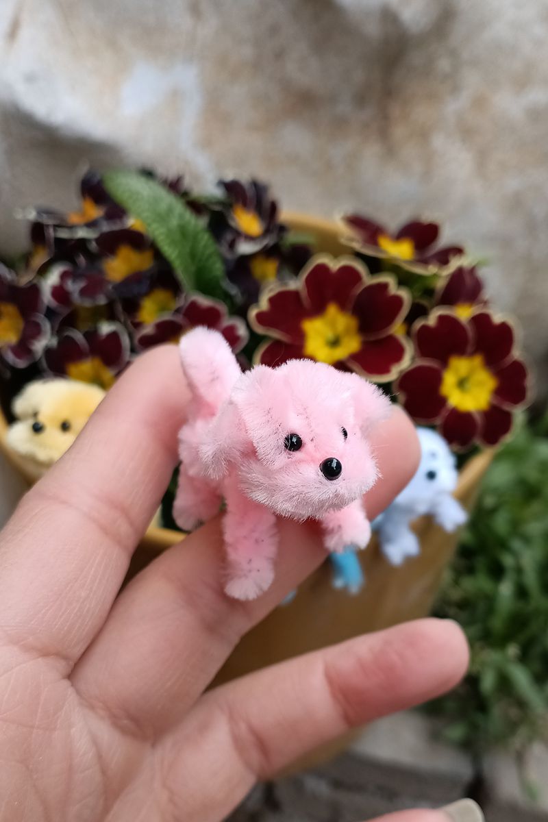Handmade Pipe Cleaner Thumb Style 4 color Puppies