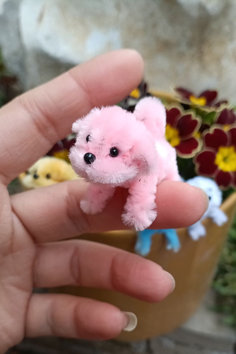 Handmade Pipe Cleaner Thumb Style 4 color Puppies