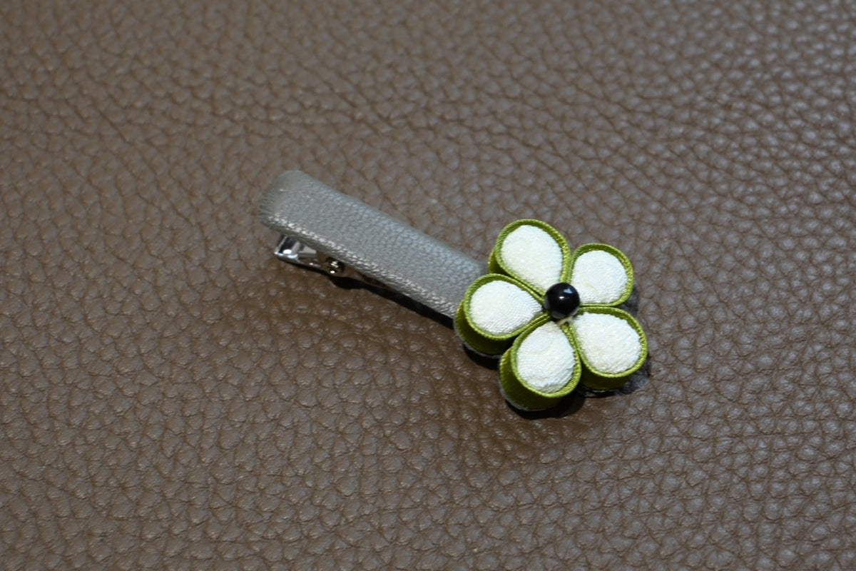 Handmade Floral Original Knot Button Hair Clip (Blue, Gray, Green, Gold, Purple, and Brown)